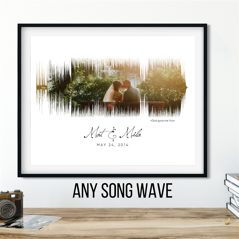 Cornice per foto di matrimonio personalizzata con canzone di matrimonio  sonic band ​